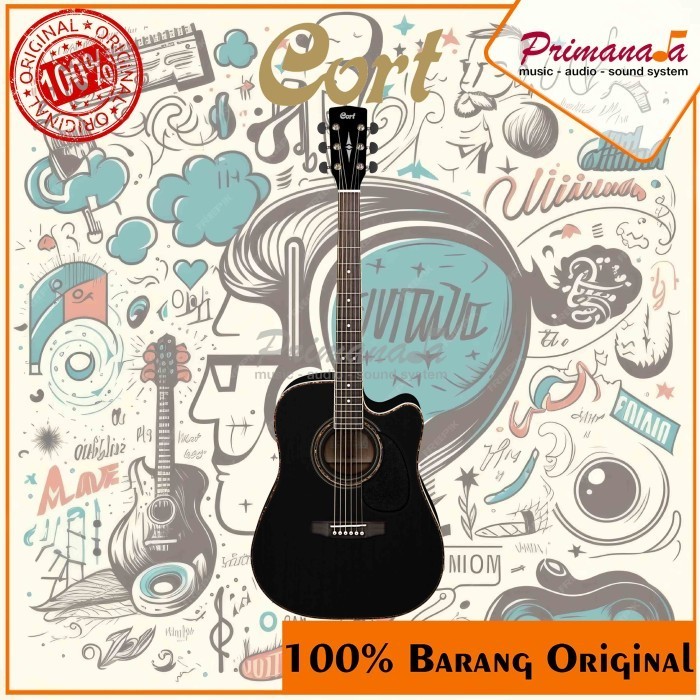 Cort Ad880 Ce Nat / Cort Ad-880 Ce-Nat / Gitar Akustik Elektrik Murah Termurah Terlaris Promo