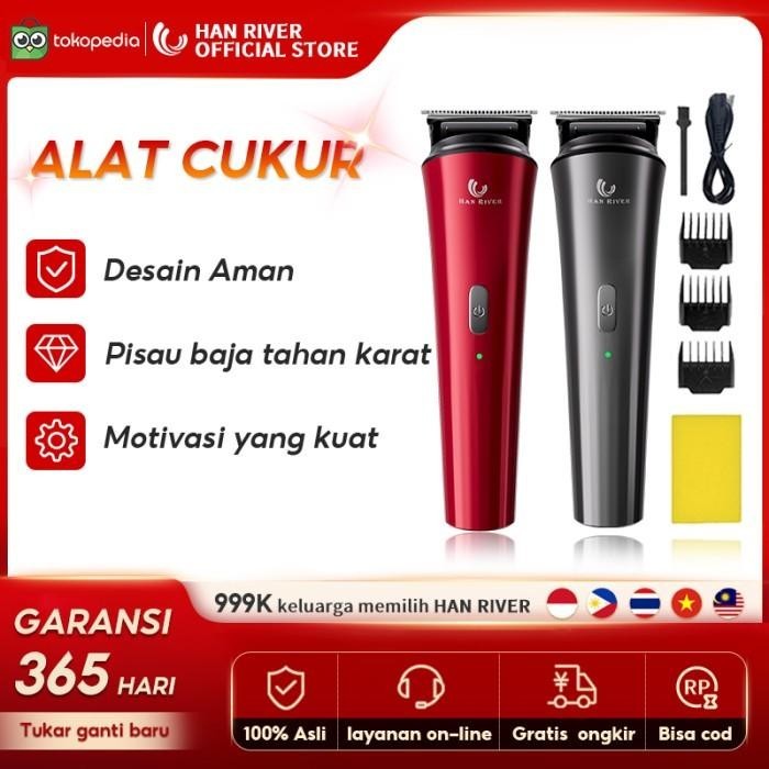 HAN RIVER alat cukur rambut / cukur jenggot / mesin cukur rambut