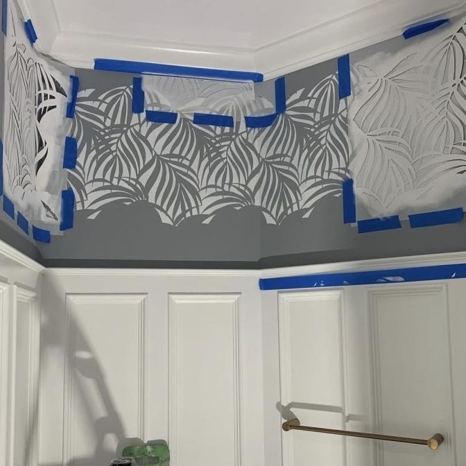 

Stencil Dinding Motif Leaf Coconut Ukuran 45X38 Bahan Tebal