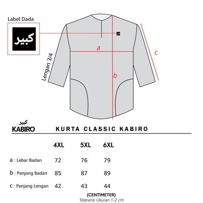 Terbaru Rosal Kabiro Baju Koko Kurta Pakistan Jumbo 4Xl - 6Xl, Kurta Poneshop