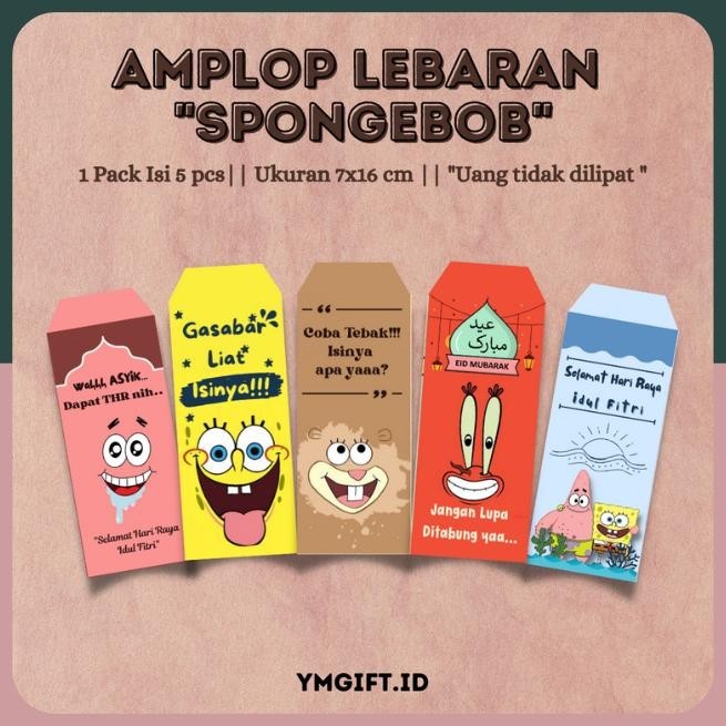 

Bisa Cod [5 Pcs] Amplop Lebaran Angpau Unik Lucu Kartun Panjang Besar Motif Idul Fitri Thr Stock Terbatas