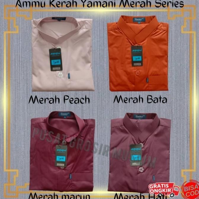 Promo Baju Koko Ammu Kerah Pendek Koko Ammu Yamani Original Warna Terl