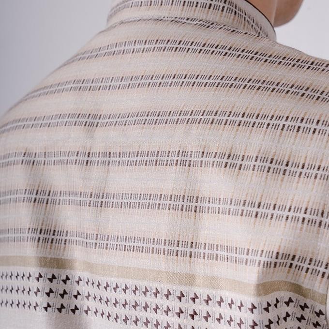 Men'S Top Kemeja Koko Lengan Panjang Pria Damar - Khaki