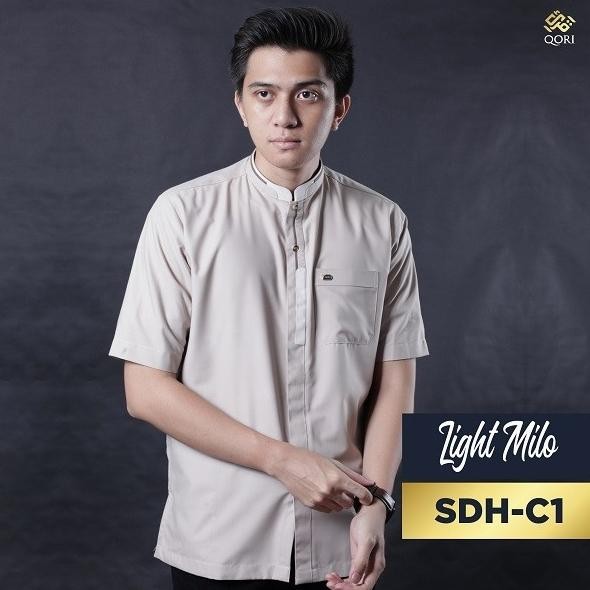 Qori Apparel Signature Sdh-C Baju Koko Kemeja Pria Lengan Pendek