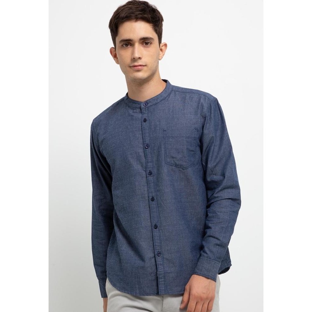 D&F Kemeja Koko L/S Chambray - Navy