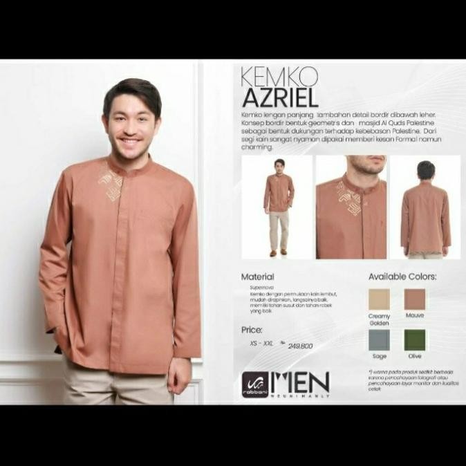 Baju Koko Kemko Azriel Blg Rabbani Original New 2022
