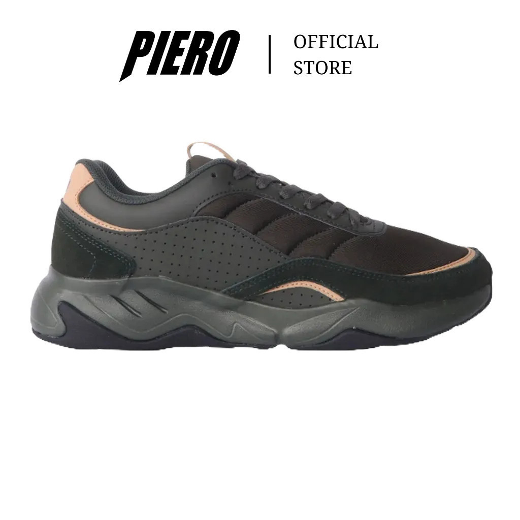 PIERO SEPATU SNEAKERS PRIA AEGIS OLIVE   P30154