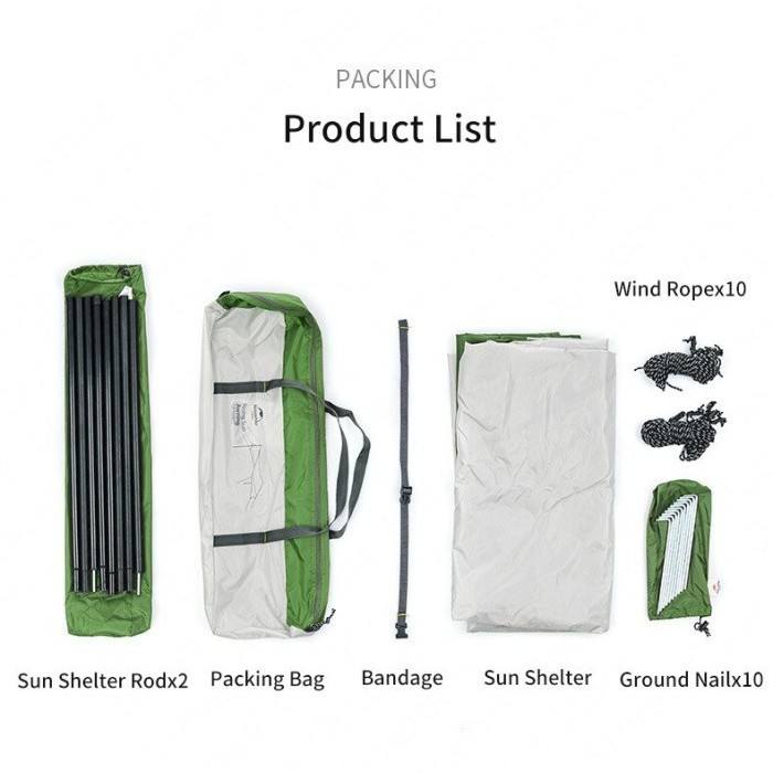 Flysheet Hexagon Naturehike Nh16T012-S Tenda Shelter Camping Outdoor