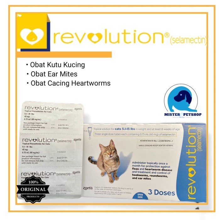 Revolution Cat Blue Revolution Cat Adult / Obat Kutu Kucing 1 Tube