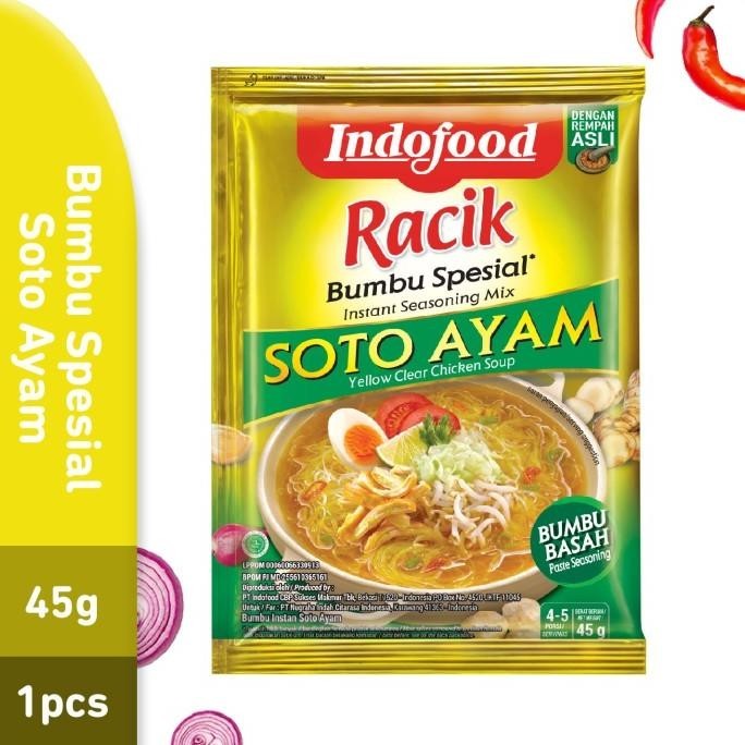 

Indofood Racik Bumbu Spesial Soto Ayam 45g - 1pcs