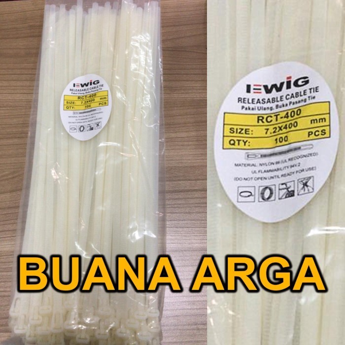 

KABEL TIES BUKA PASANG RELEASABLE CABLE TIE RCT 400 X 7.2MM EWIG