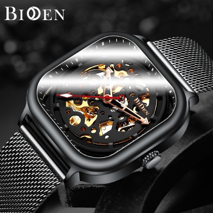 Jam Tangan Pria Biden Anti Air Stainless Steel Strap Mekanik Otomatis