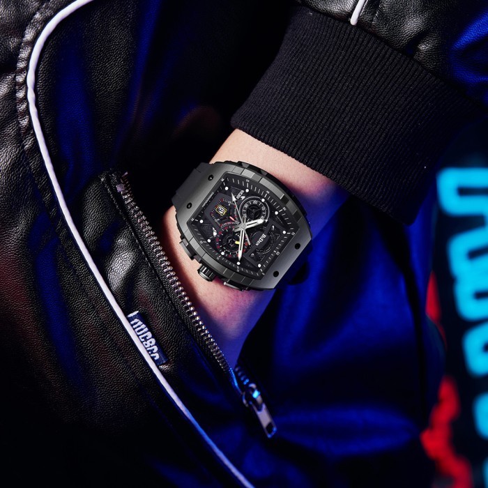 Biden Jam Tangan Pria Original Multifungsi Kalender Bercahaya Anti Air