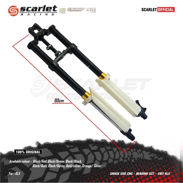 Scarlet Racing Shock Skok Depan Usd Cnc Plus Bearing Klx 3107