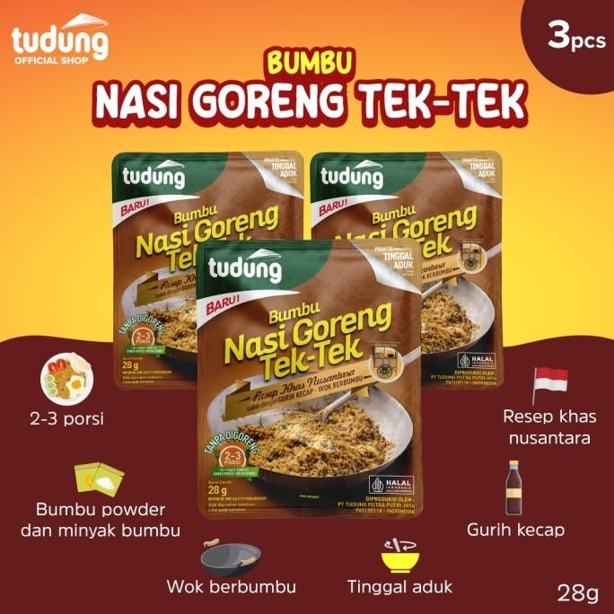 

Tudung Bumbu Nasi Goreng Tek Tek 28gr Instant Bundling 3