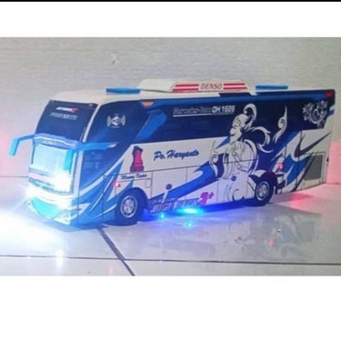 MAINAN MINIATUR MOBIL BUS KLAKSON TELOLET BASURI JUMBO REMOT CONTROL