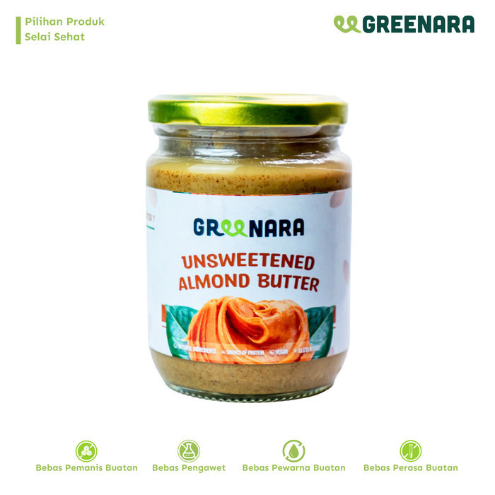

Greenara Unsweetened Almond Butter 230gr / Selai Almond