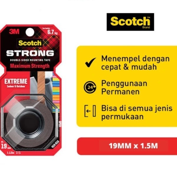 

JUAL Original 3M Double Tape - Scotch Double Tape 3M Permanen Mounting Tape