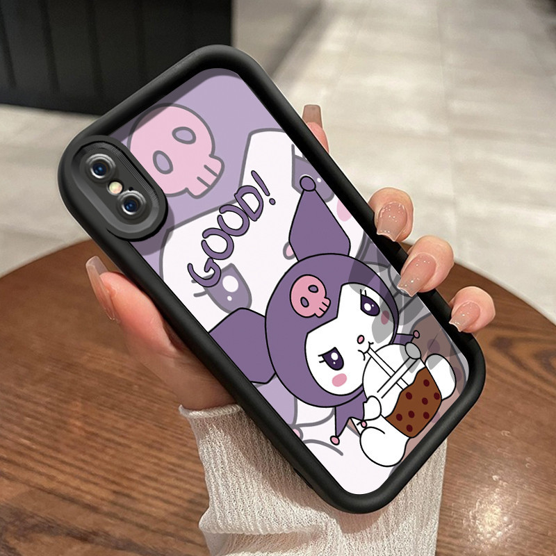 Casing Hp iPhone X Xs Xr Case Pola laris yang lucu silikon Casing lembut HP ponsel bunga Softcase ke