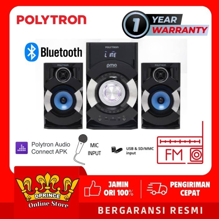 Polytron Speaker Bluetooth 9527 Radio Fm Pma 9527 / Pma9527