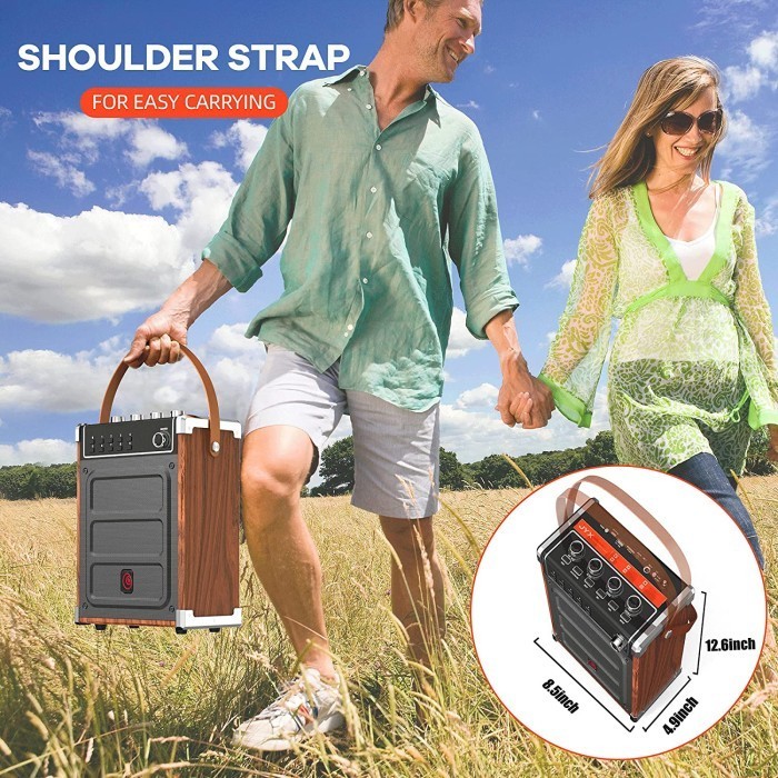 Yamada 69Bt Speaker Karaoke Bluetooth Dengan 2 Mic Wireless, Tws, Led