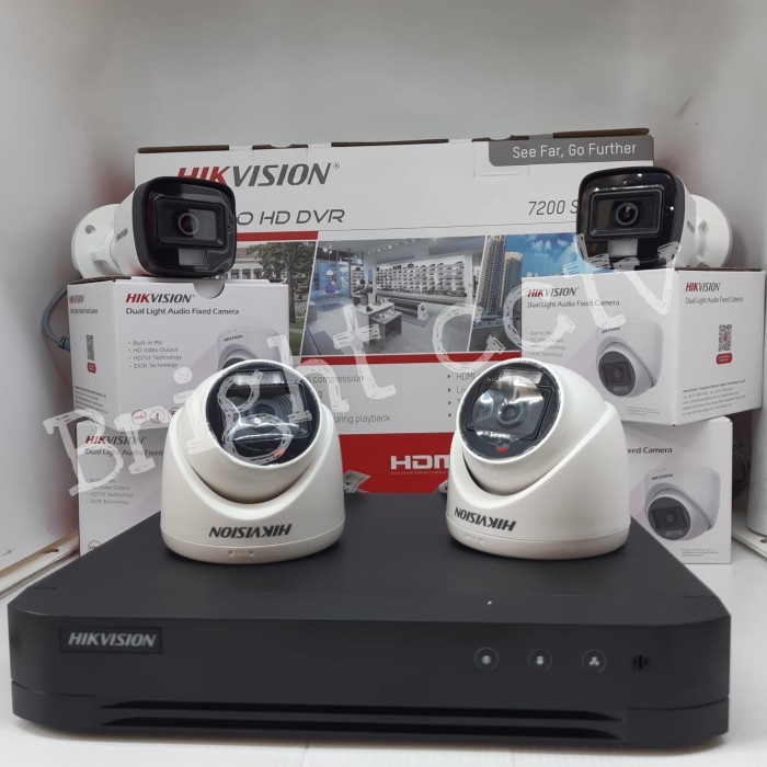 Paket Cctv Hikvision Audio Camera 5Mp 8Ch 4 Camera
