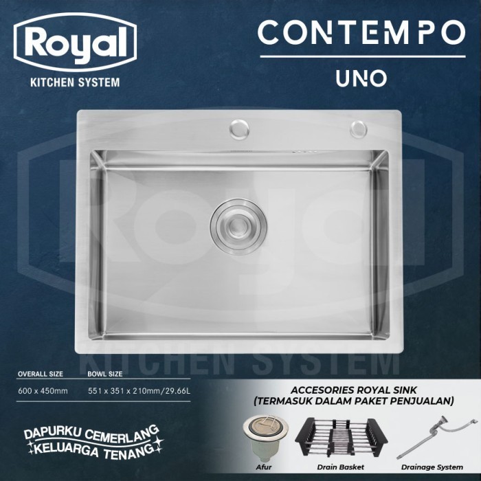 Royal Kitchen Sink Contempo Uno Bak Cuci Piring