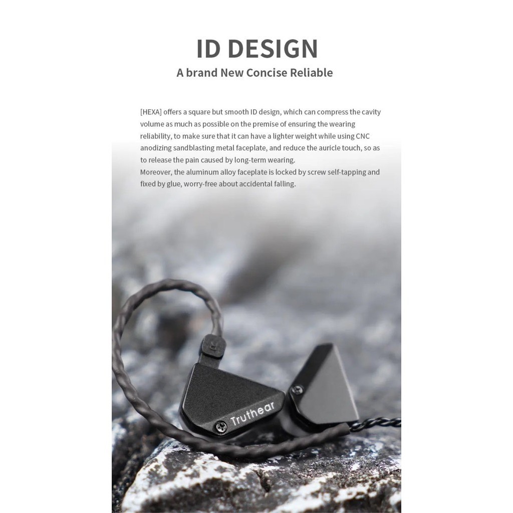 Truthear Hexa 1Dd+3Ba Hybrid Drivers Hifi 2Pin In-Ear Iem Earphone