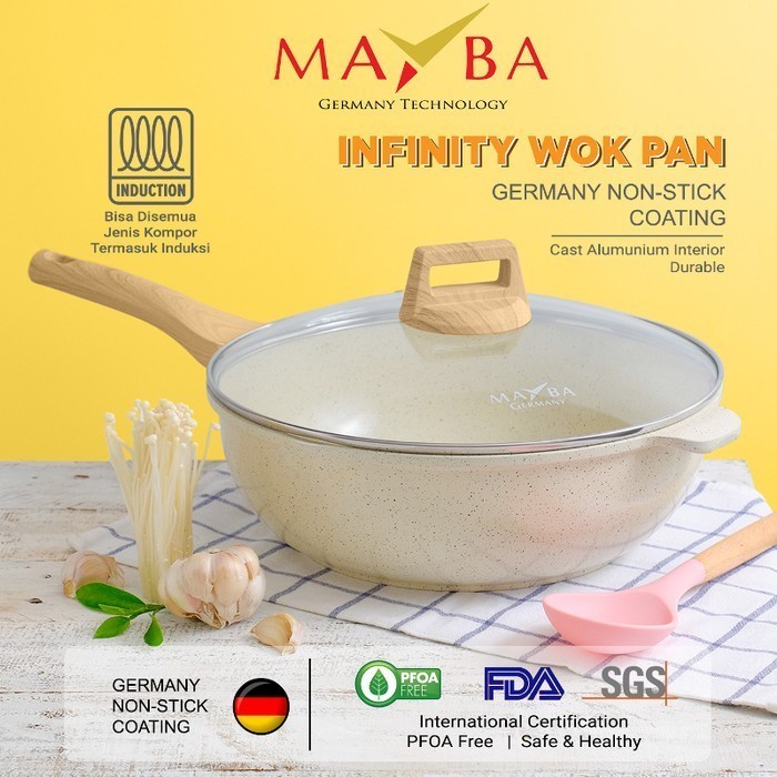 Wok Pan 30Cm Germany Mayba Inifinity Panci Pengorengan Anti Lengket