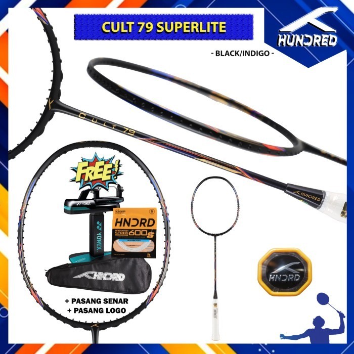 Raket Badminton HNDRD HUNDRED CULT 79 Superlite BLACK INDIGO Original