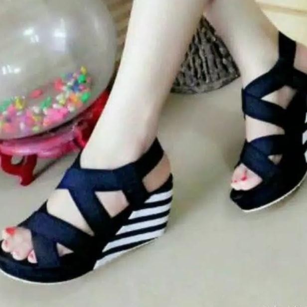 Sepatu Sandal Wanita Sendal Wedges W361