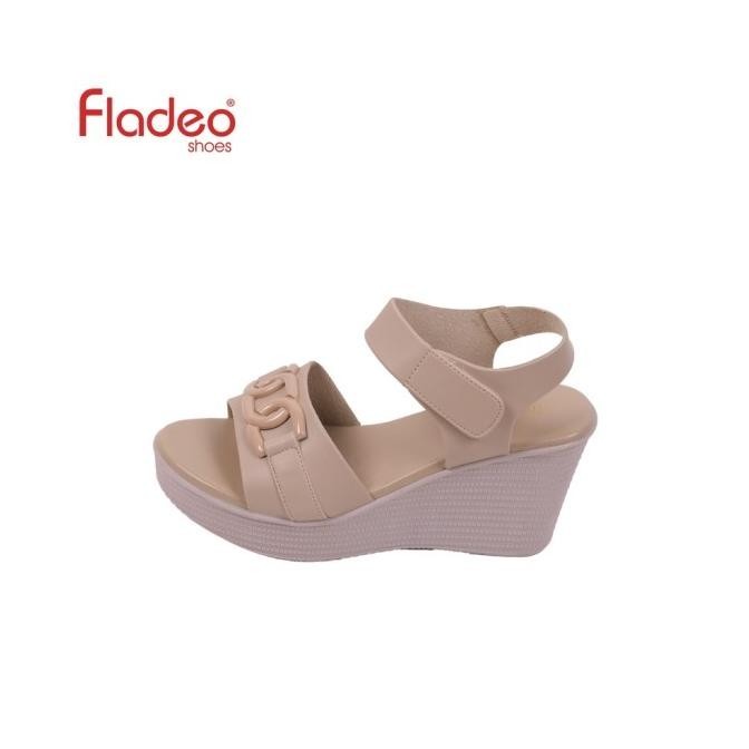 Fladeo K22/Ldt356-1Rv/Sandal Wedges Tali Wanita [Strap Wedges Sandal]
