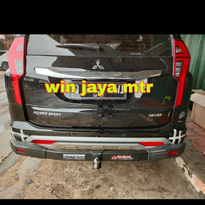 TANDUK BELAKANG PAJERO SPORT 2021- TOWING BAR RHINO BUMPER GUARD BESI
