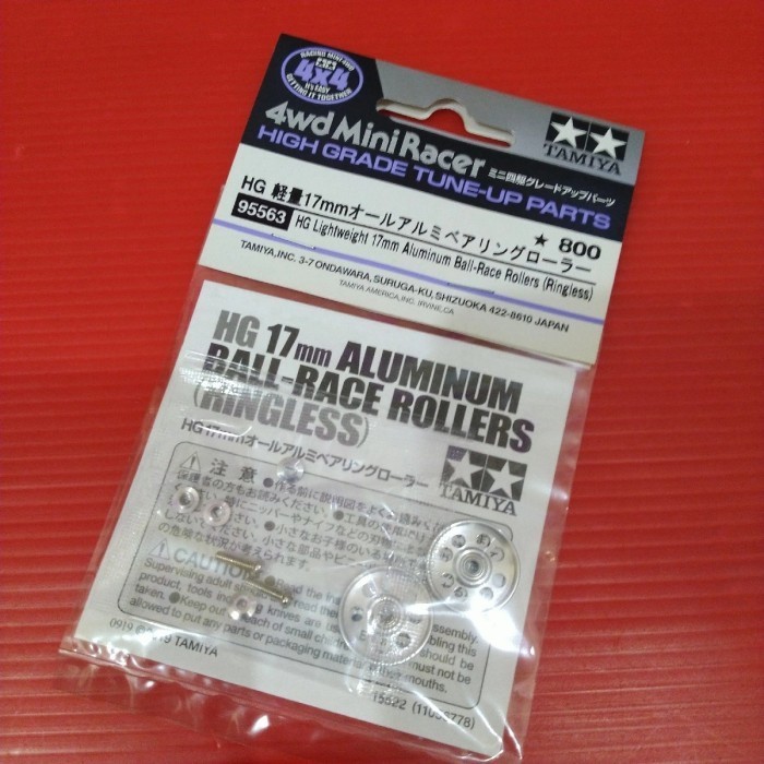 TAMIYA 95563 HG LIGHTWEIGHT 17MM ALUMINIUM ROLLERS RINGLESS