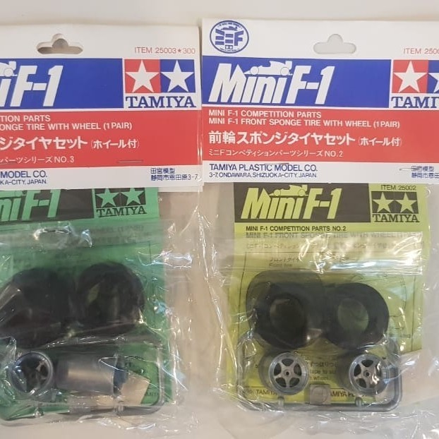 tamiya mini f1 rear sponge tire with wheel (1 pair)