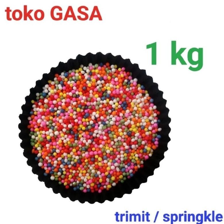 

New Elmer Sugar Sprinkle Trimit 1 Kg/Sprinkle Trimit 1Kg / Springkle / Spikel 1Kg Fresh Product Trimit / Springkle / Spikel 1Kg /Gula Butiran Kecil Kecil Warna Warni Buat Hiasan Diatas Kue Fresh Product Terlaris