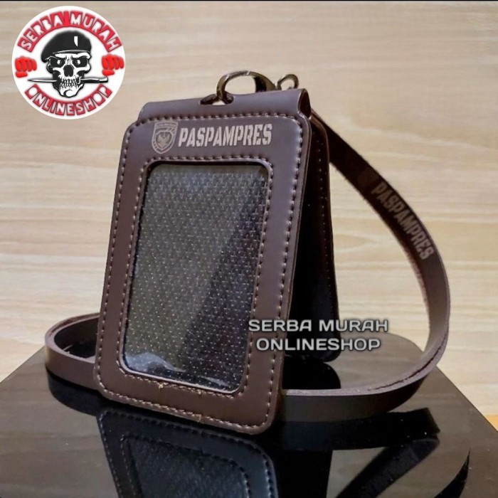 

BARANG TERLARIS ID Card Holder Tali Lanyard Name Tag Model Lipat Logo PASPAMPRES