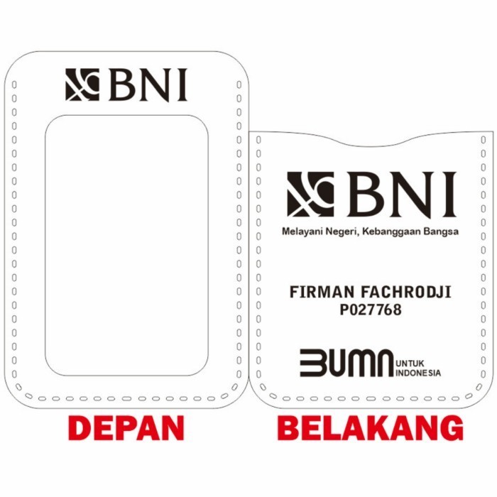 

BARANG TERLARIS ID CARD HOLDER , NAME TAG BANK BNI , ID CARD BANK BNI , LANYARD BUMN