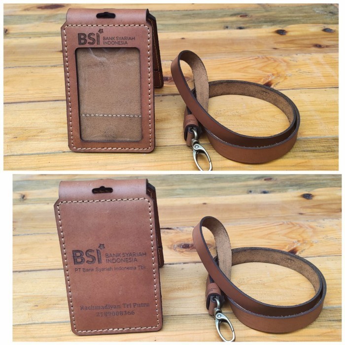 

BARANG TERLARIS ID CARD HOLDER KULIT COSTUM NAMA & LOGO MODEL LIPAT DUA ID CARD MAGNET