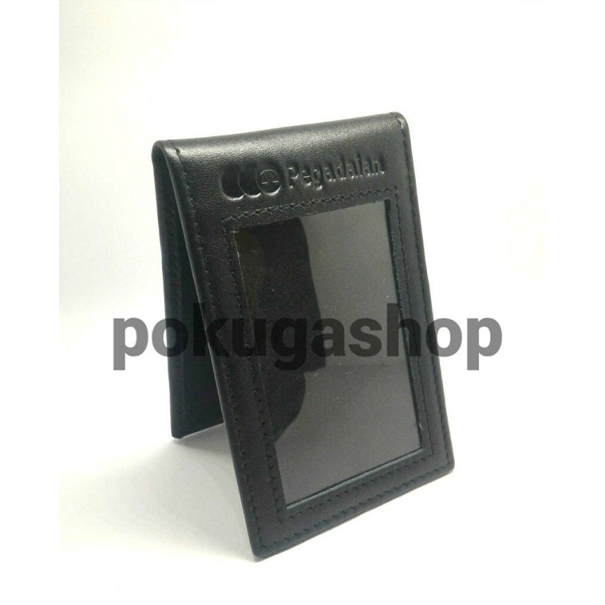 

BARANG TERLARIS nametag kulit asli logo pegadaian / id card holder kulit asli garut