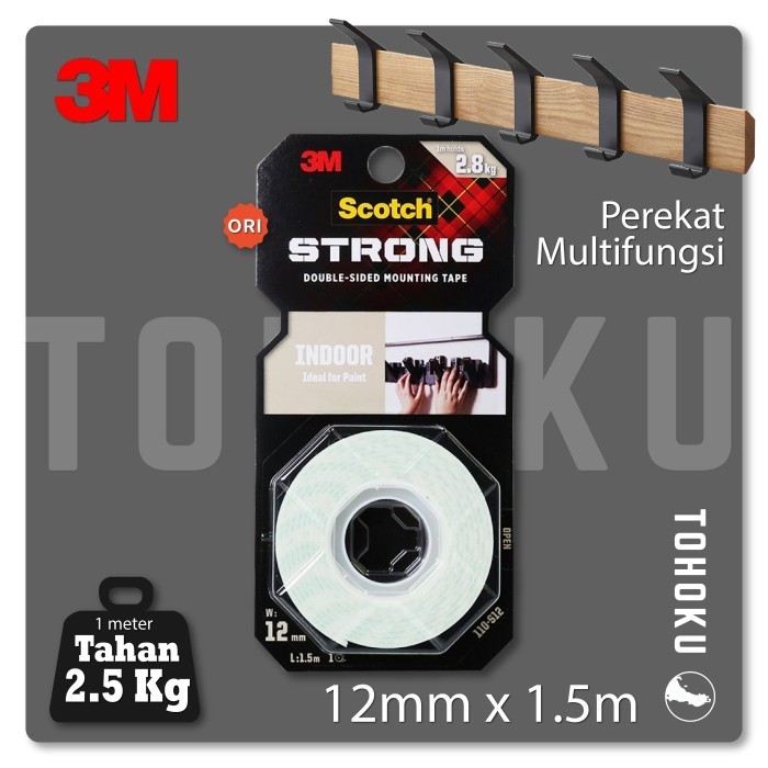 

Scotch 3M Perekat Isolasi Indoor Mounting Tape 110-S12 12 MM X 1.5 M