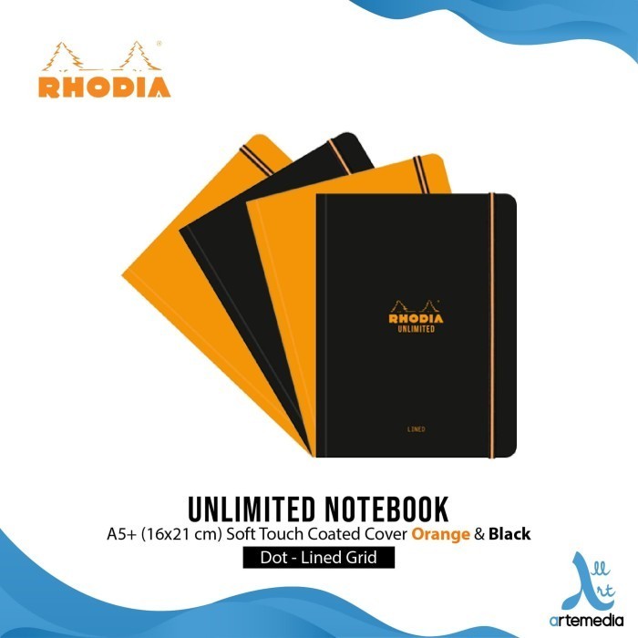 

Buku Catatan Rhodia Unlimited A5 Plus Soft Touch Coated Cover Notebook