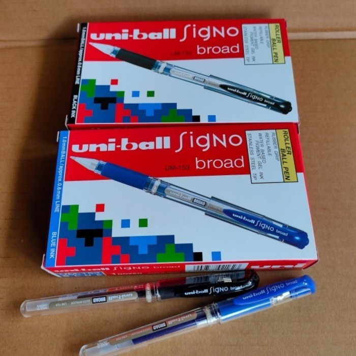 

pulpen uni-ball signo micro 0,5mm (UMN-153) hitam-biru ball pen