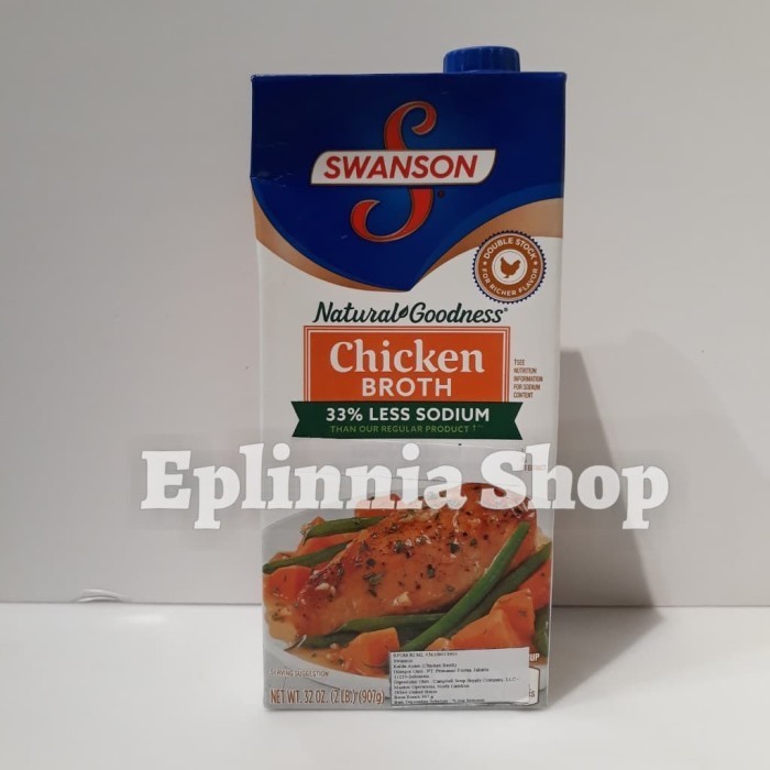 

Swanson Chicken Broth Less Sodium 907 gr - Kaldu Ayam