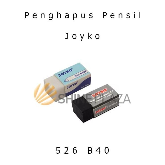 

Penghapus Pensil Putih Hitam Kecil Joyko 526 B40 - Pencil Eraser Joyko Q246