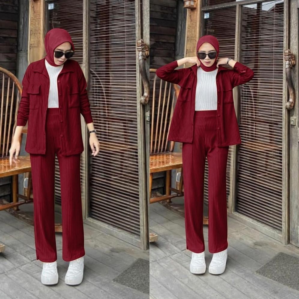 Quinnyshop-Cod-Setelan Wanita Muslim-Setelan Hijab Wanita-Setelan Ootd-Setelan Muslimah