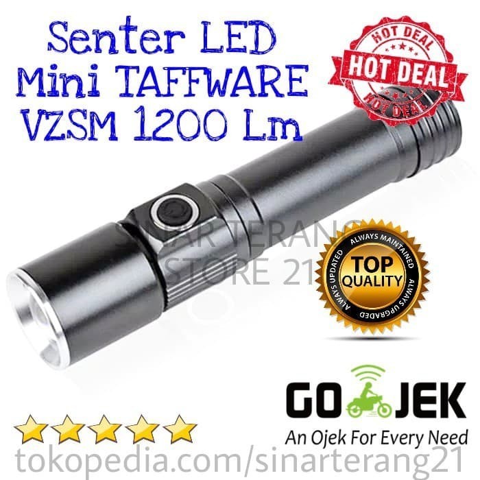 Senter LED VSZM Mini Pocket Waterproof Magnet Aluminium Swat 18650