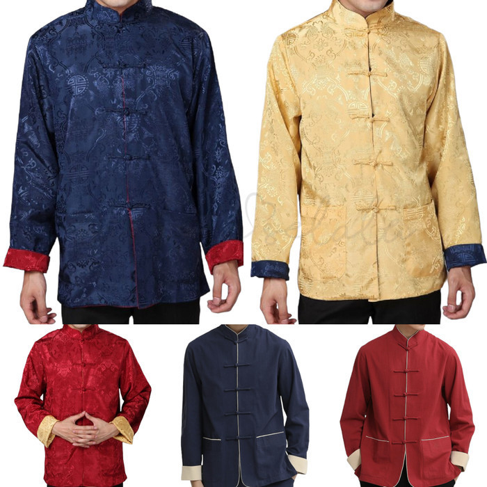 Baju Cheongsam Pria Changshan Sangjit Tunangan Lamaran