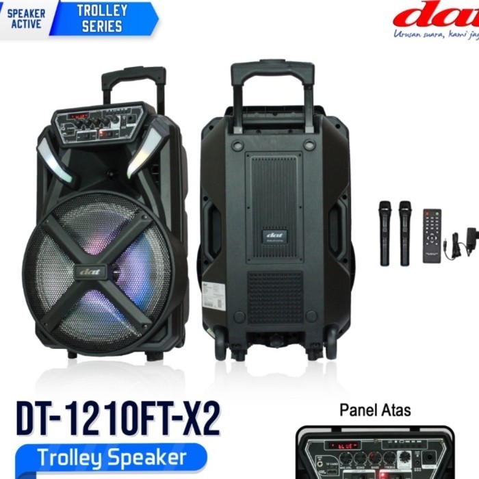 Speaker Trolley Portable Dat Dt1210Ft-X2 Speaker Dat Dt 1210Ftx2