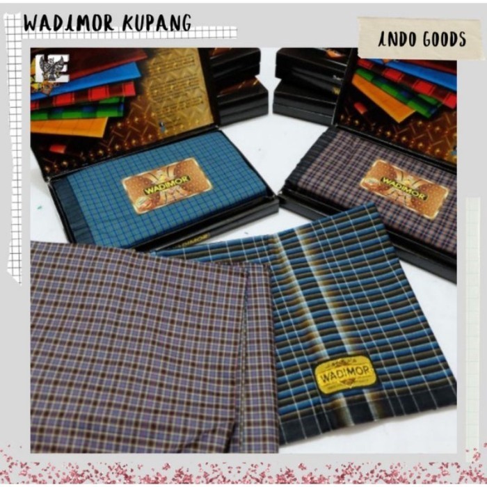 Promo sarung tenun premium dewasa cap wadimor motif kupang kotak kecil-kecil 2024 Lebaran Terbaru Te